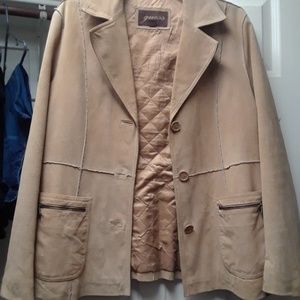 Guess tan leather jacket-SOLD